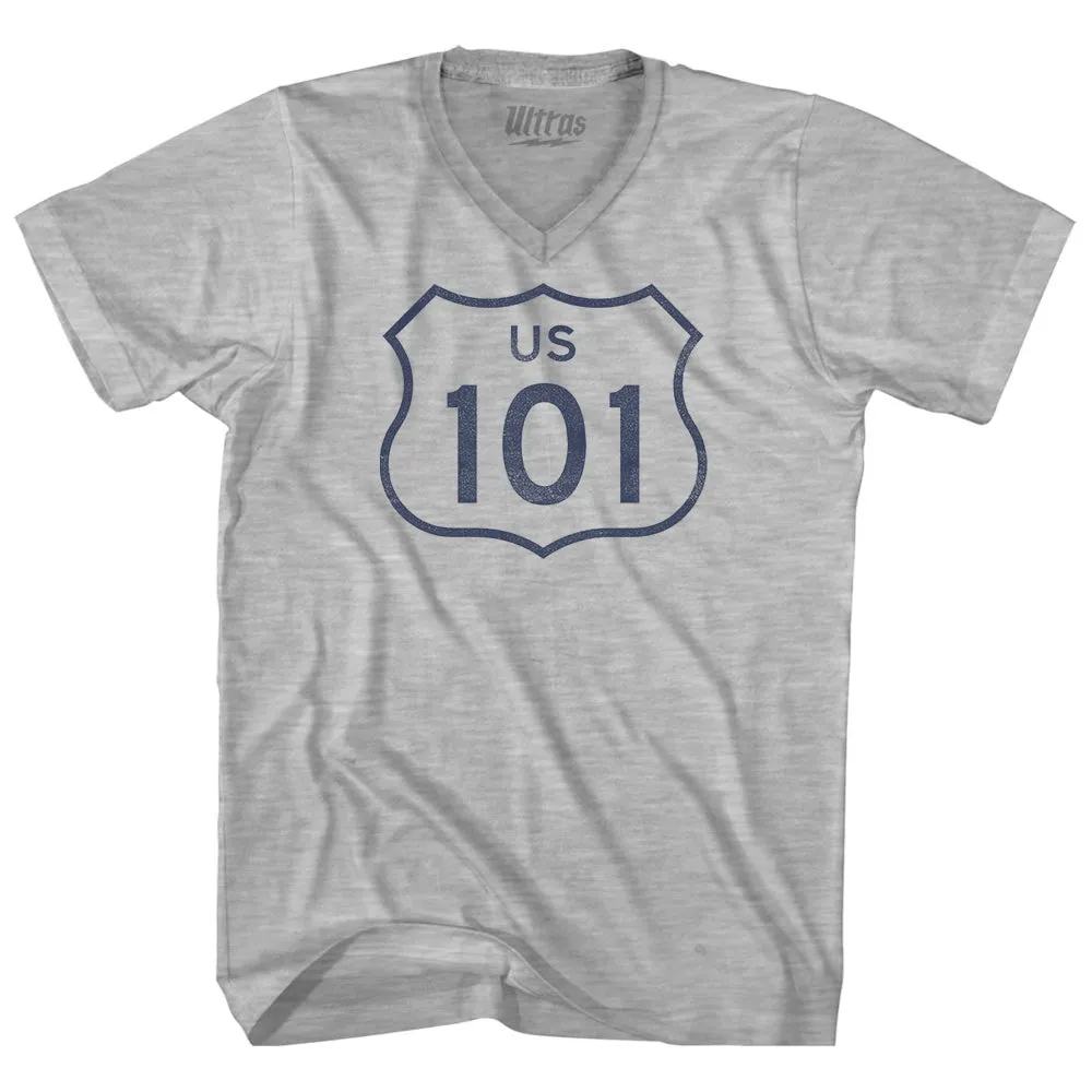 101 Road Sign Adult Cotton V-neck T-shirt