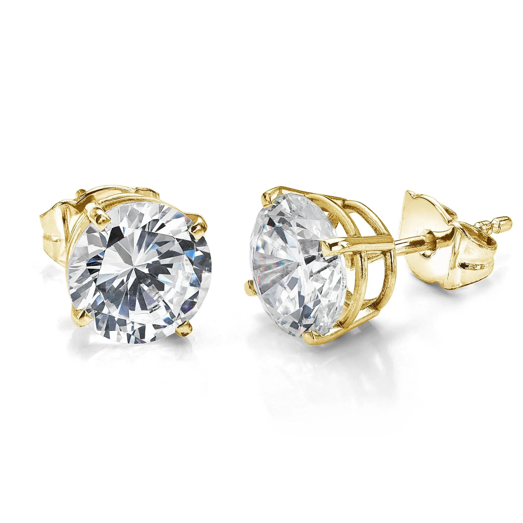 14K & 18K Diamond Stud Earrings Natural Earth Mined Diamonds