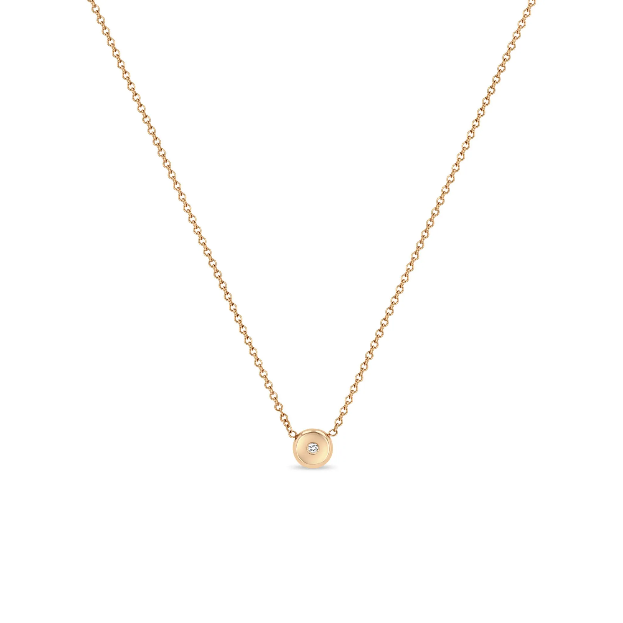 14k Small Diamond Nugget Necklace