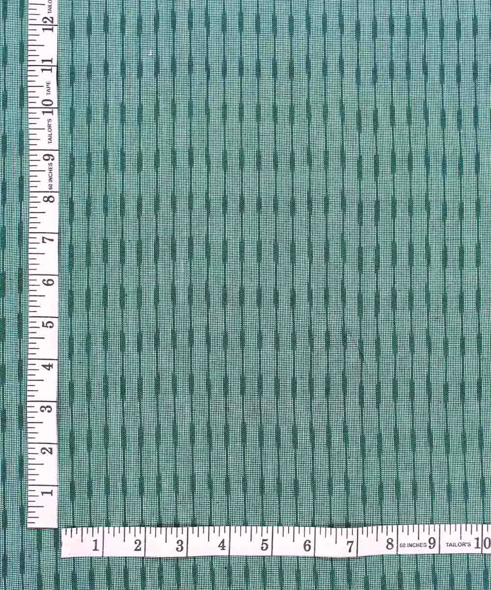 1.4m Green Handloom Cotton Ikat Fabric