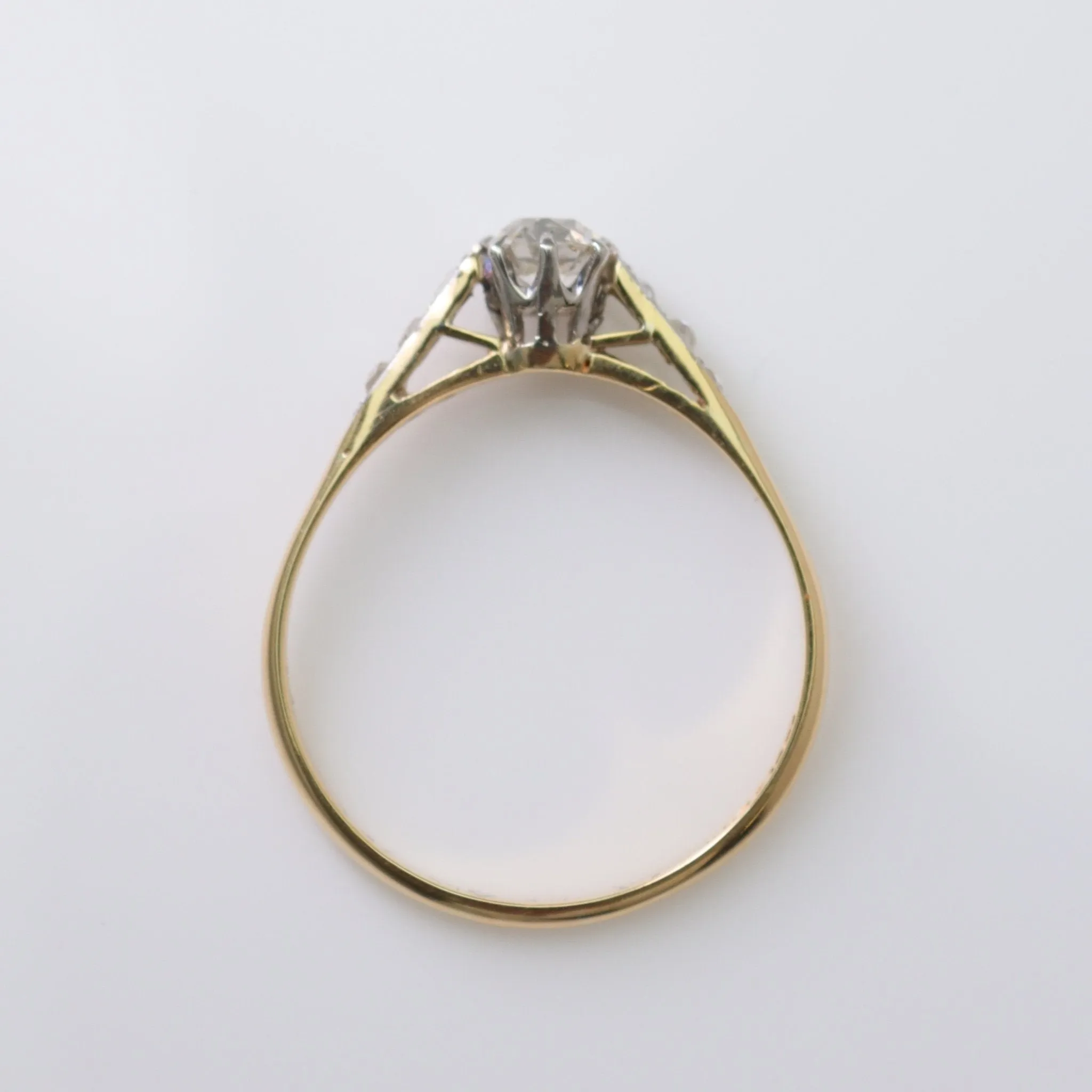 18 Carat Yellow Gold Diamond Solitaire Ring