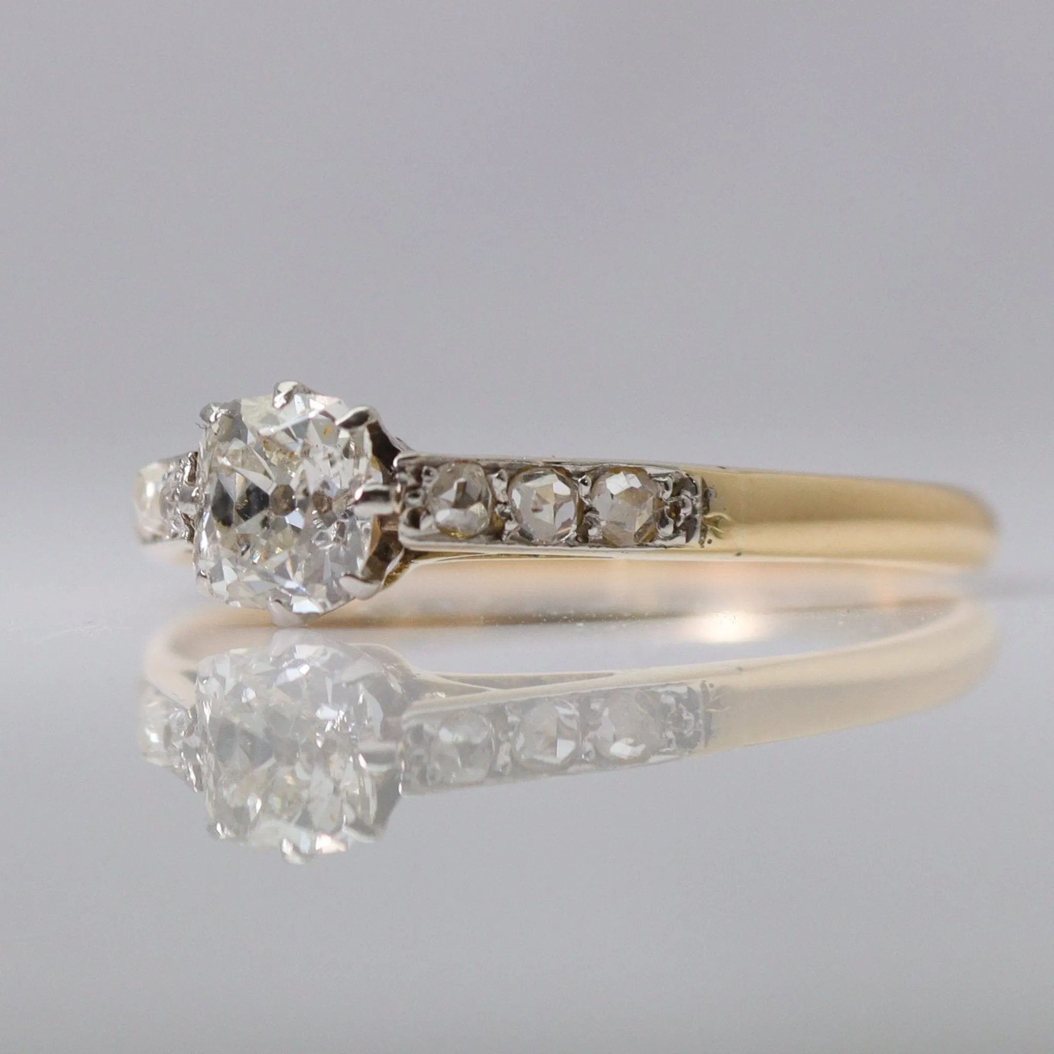 18 Carat Yellow Gold Diamond Solitaire Ring