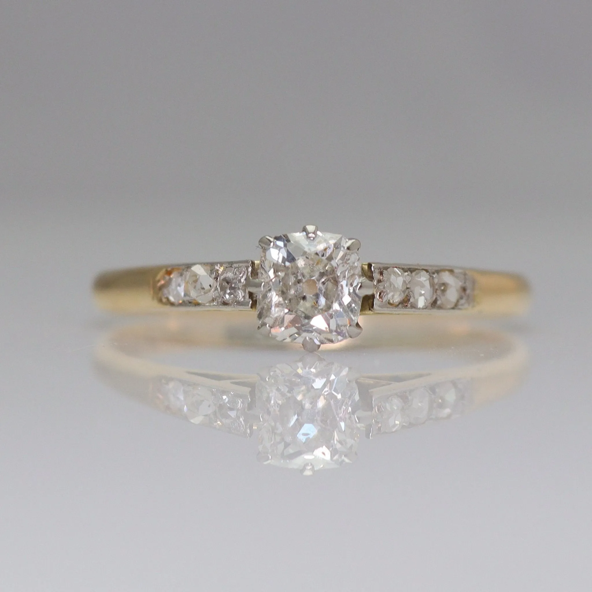 18 Carat Yellow Gold Diamond Solitaire Ring