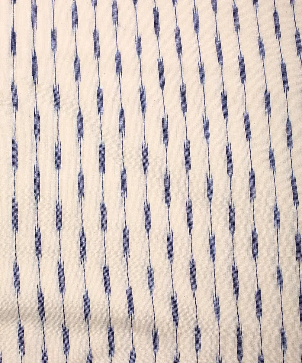 2.5 m Offwhite striped cotton handloom pochampally ikat fabric