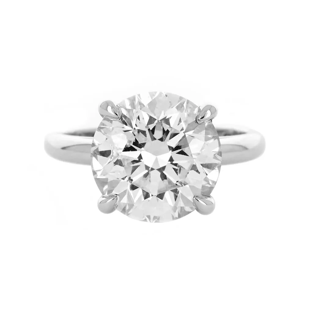 6.06ctw Cathedral Diamond Engagement Ring - White Gold