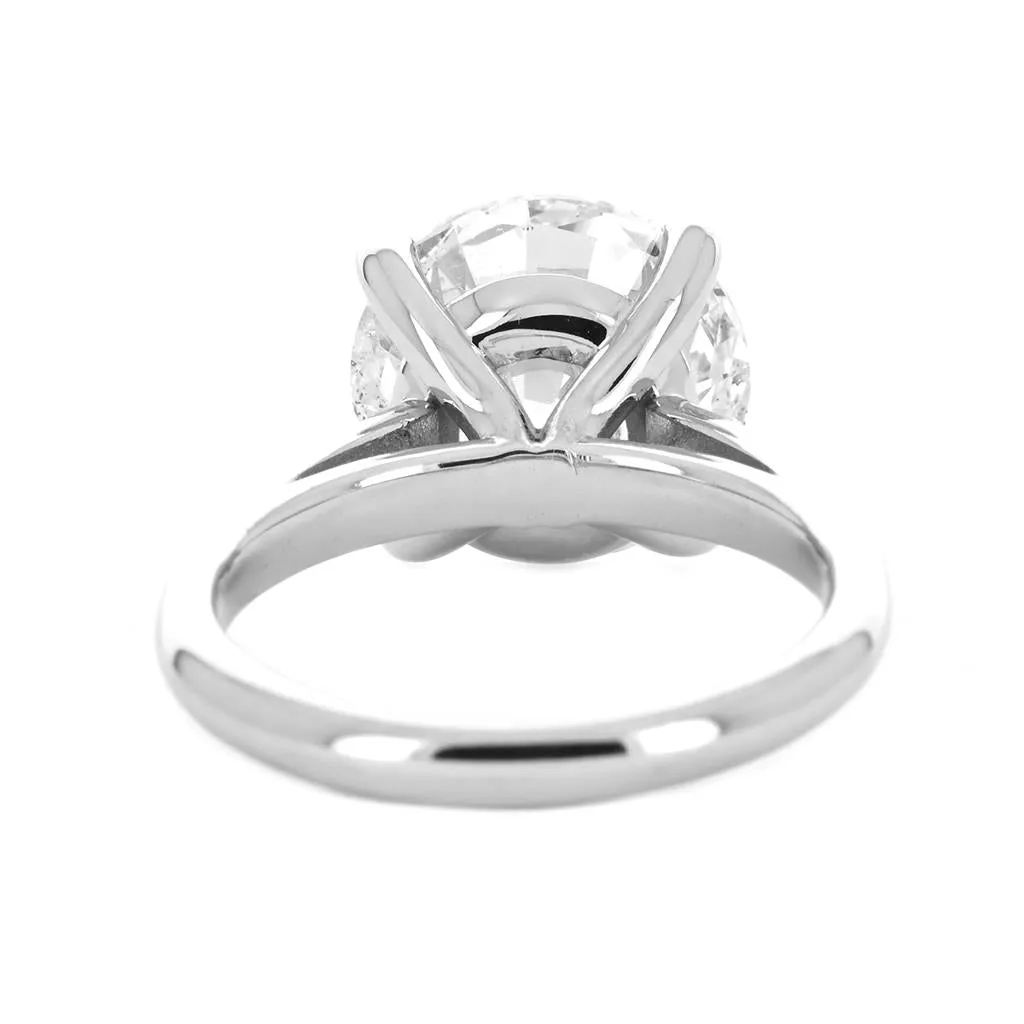 6.06ctw Cathedral Diamond Engagement Ring - White Gold