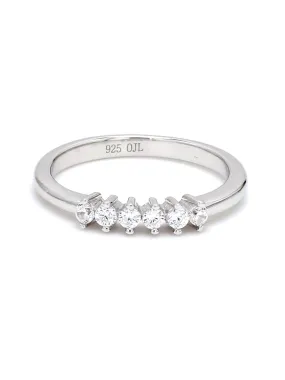 925 Silver & American Diamond Band Ring For Women