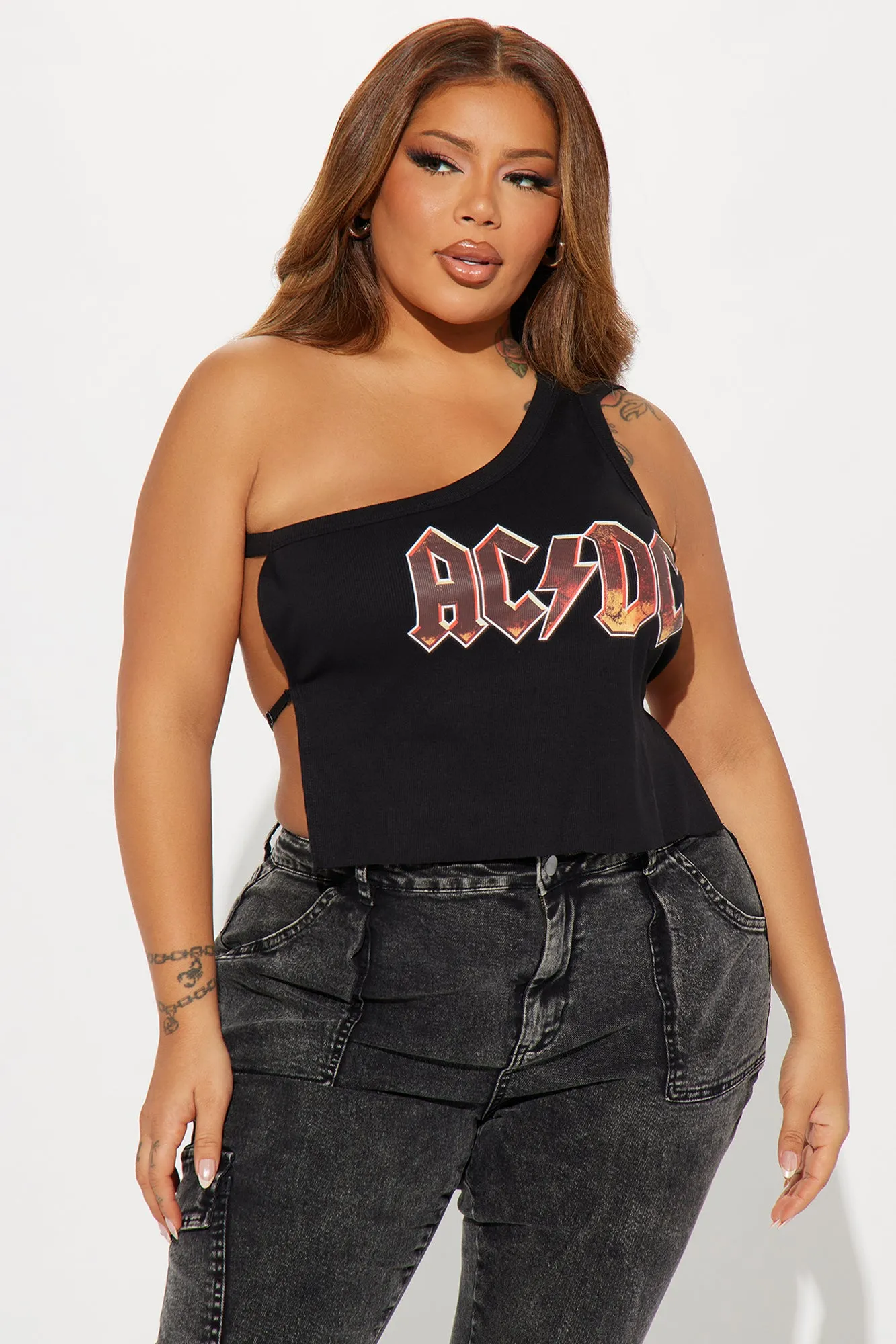 ACDC Rock Backless Tank Top - Black