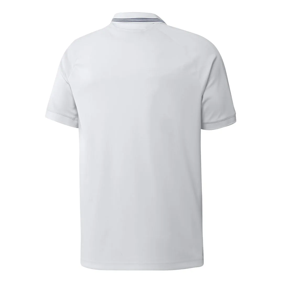 adidas Golf Go-To Pique Polo - White/Crew Navy