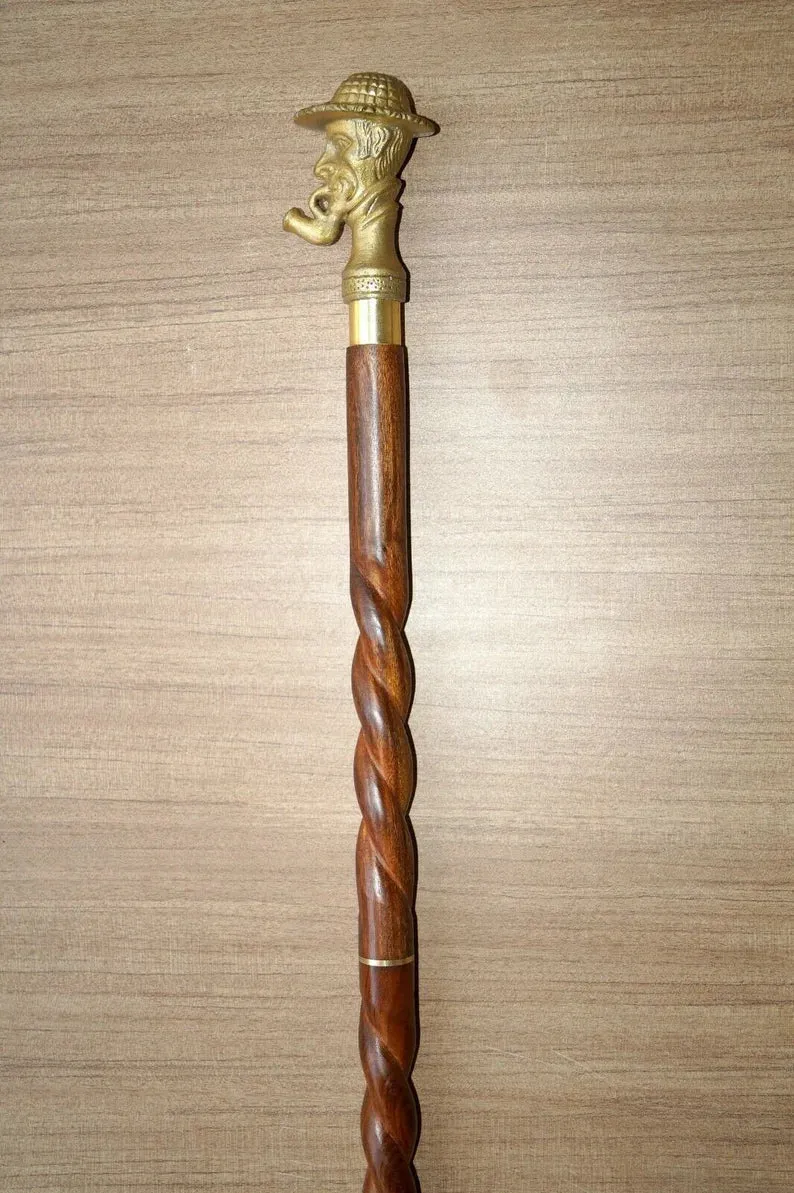 Aluminum Designer Sherlock Holmes Handle Walking Stick Cane