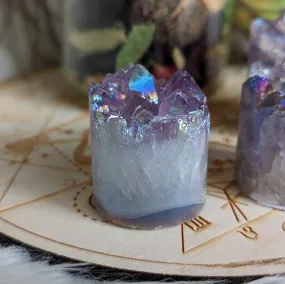 Angel Aura Infused Amethyst Cylinder Geode Carving #1