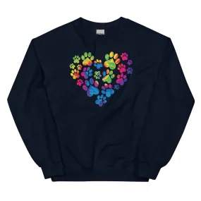 Anniversary Paw Print Love Crewneck Sweatshirt