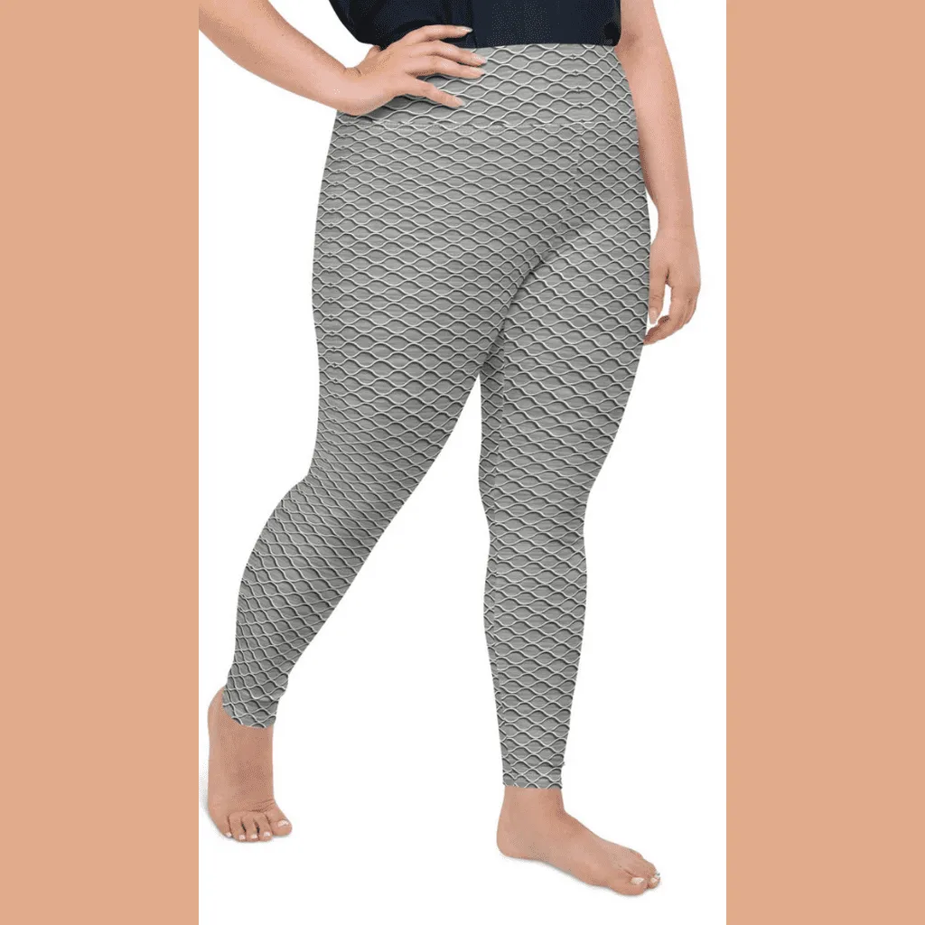 Anti Cellulite Pattern Plus Size Leggings