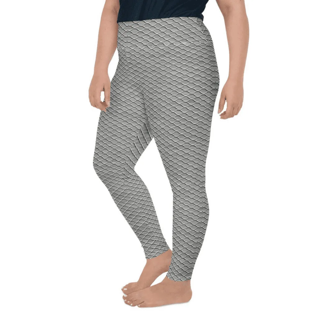 Anti Cellulite Pattern Plus Size Leggings