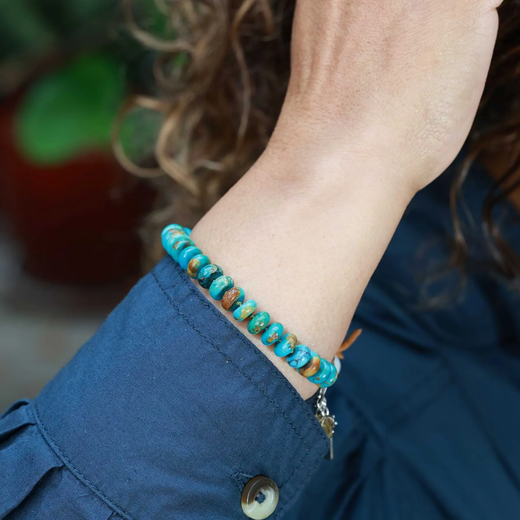 Apache - Rustic Turquoise and Sterling Silver Bracelet