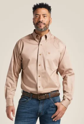 Ariat Khaki Solid Twill Classic Fit Shirt