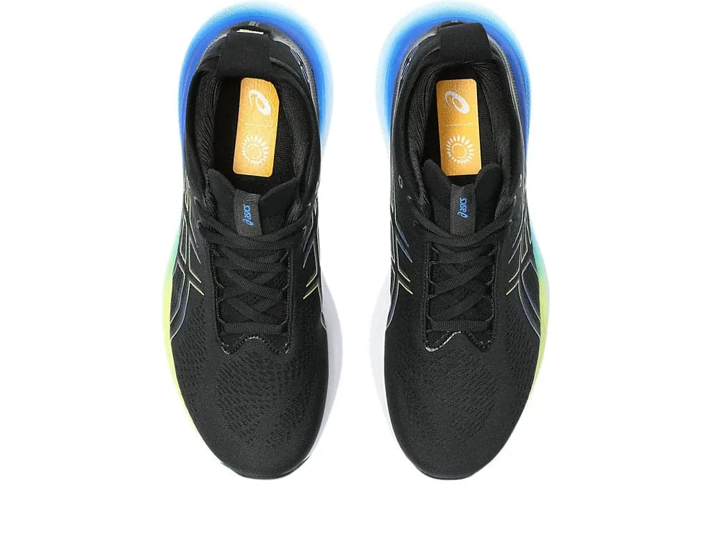 Asics Men's GEL-NIMBUS 25 WIDE - BLACK/GLOW YELLOW