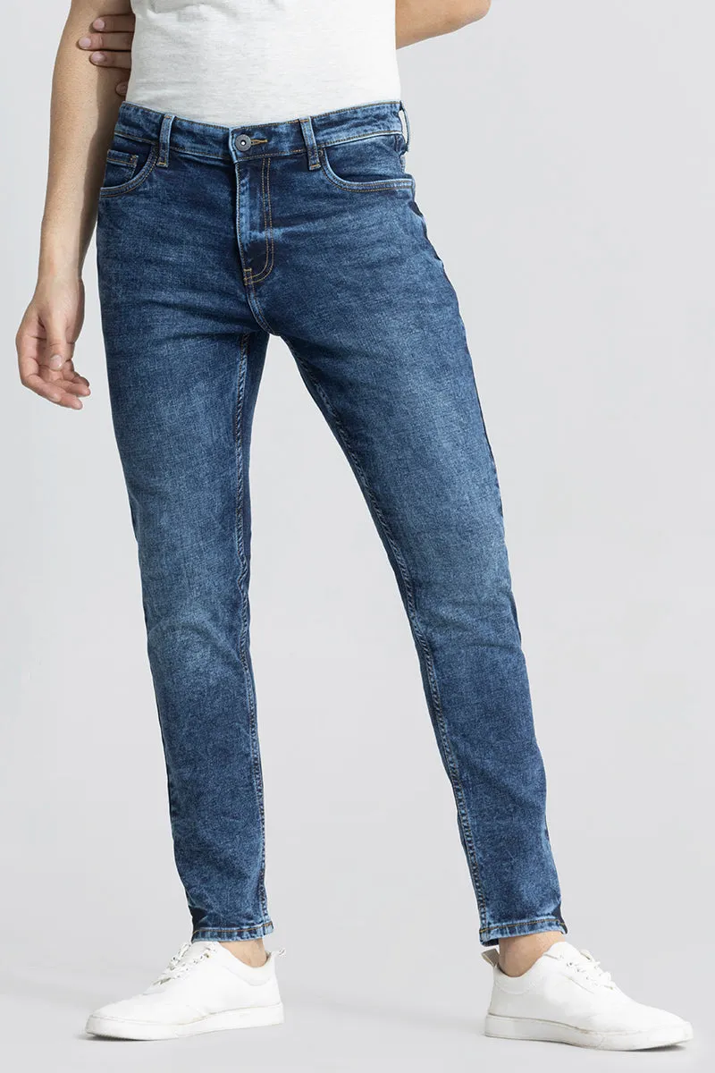 Asmodeus Washed Blue Skinny Fit Jeans