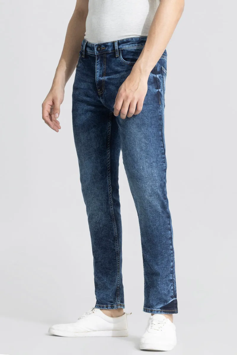 Asmodeus Washed Blue Skinny Fit Jeans