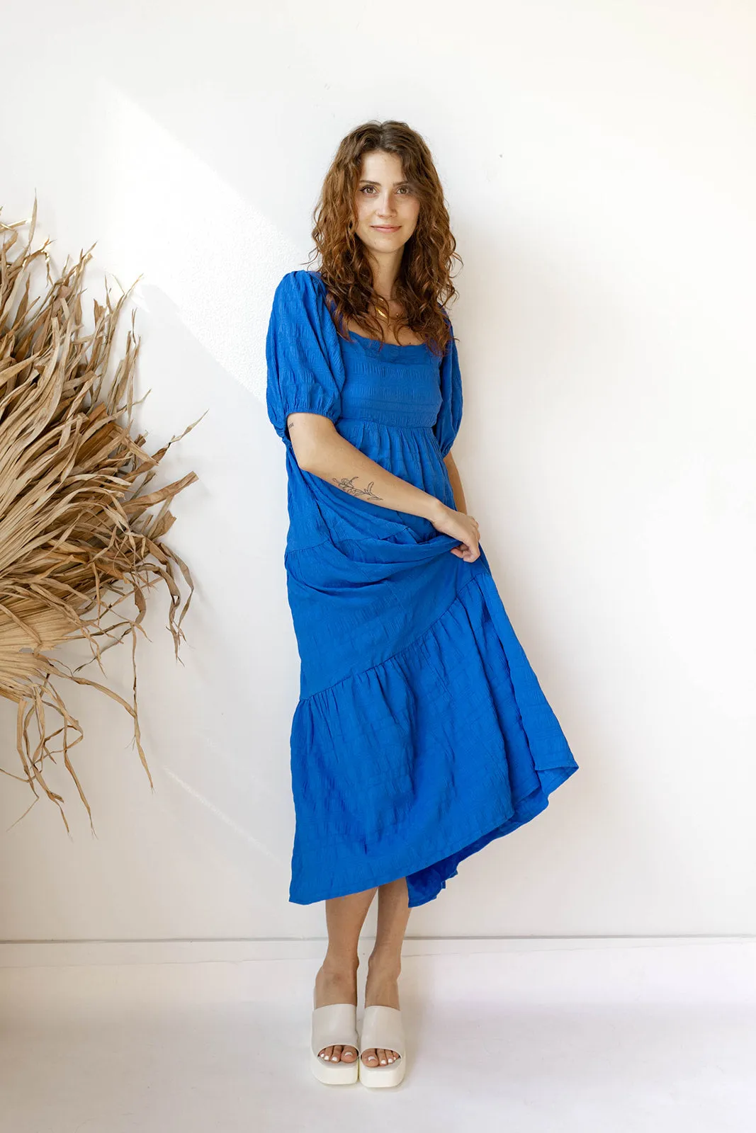 azure maxi dress