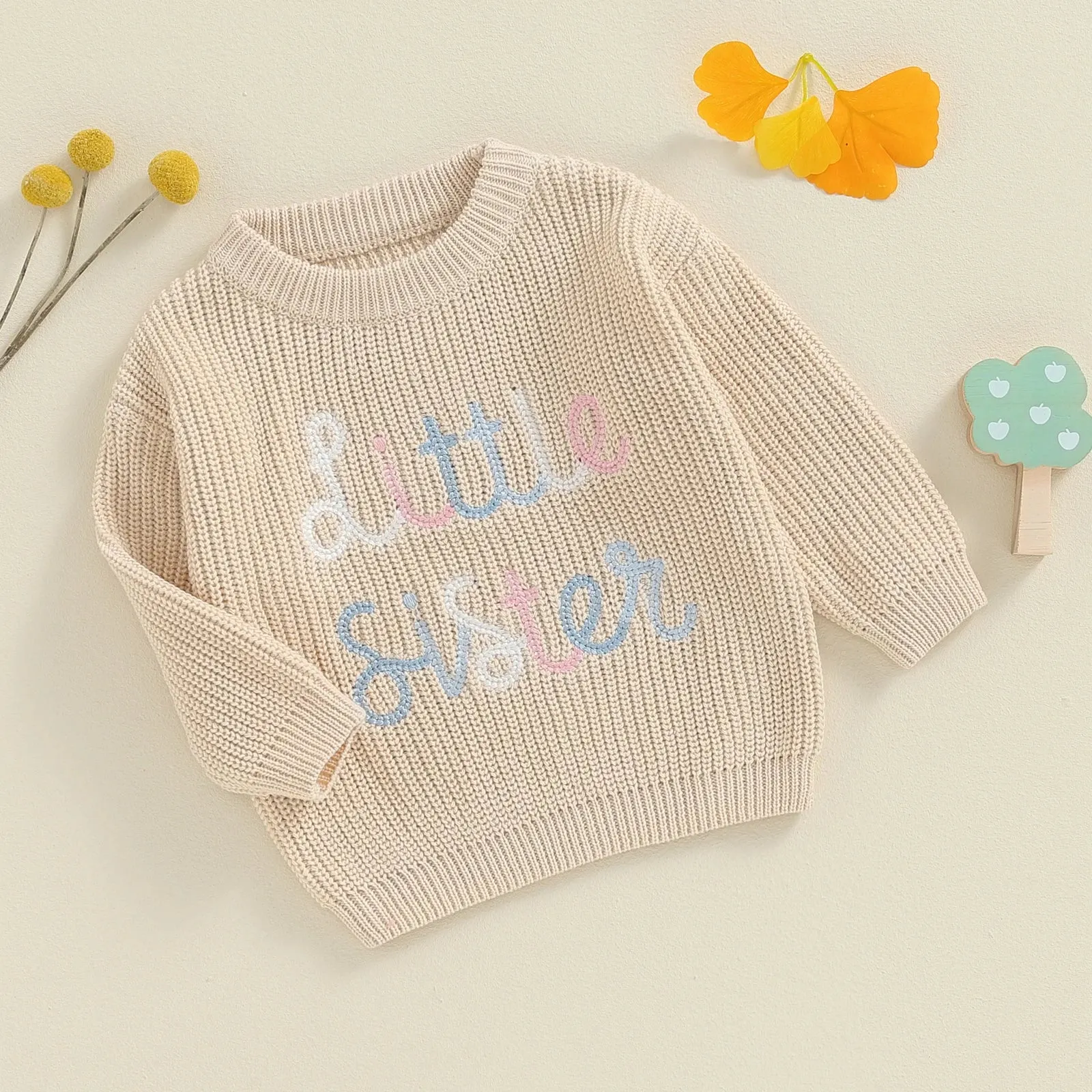 Baby Girls Deluxe Sweater - LITTLE SISTER