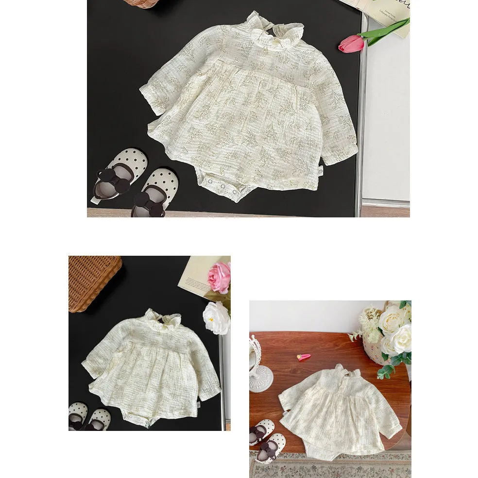 Baby Girls Flower Print Rompers Wholesale 230828271