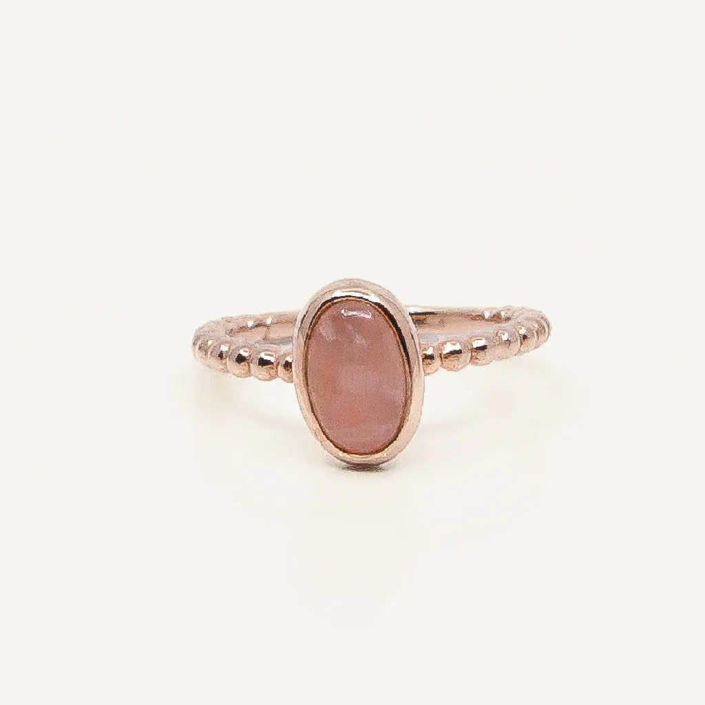 Baies Rose Gold Oval Stack Ring