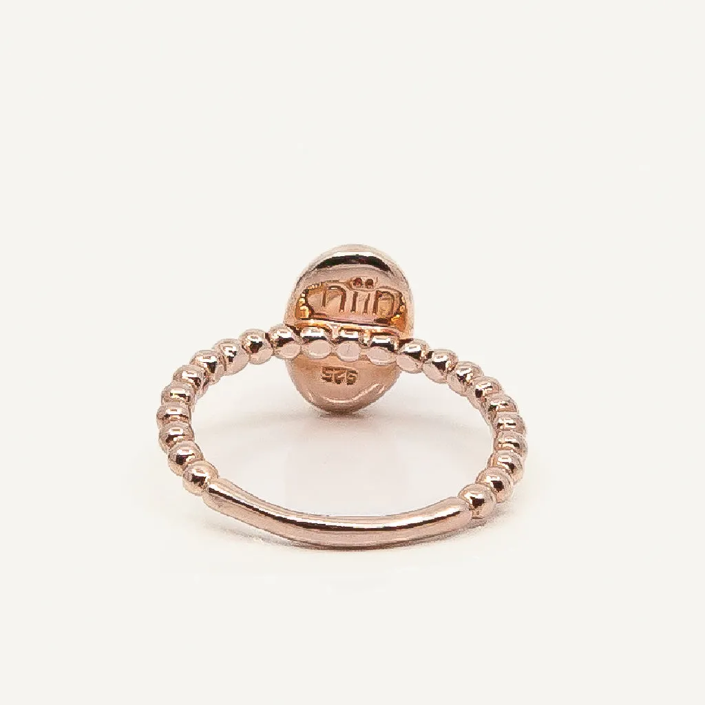 Baies Rose Gold Oval Stack Ring