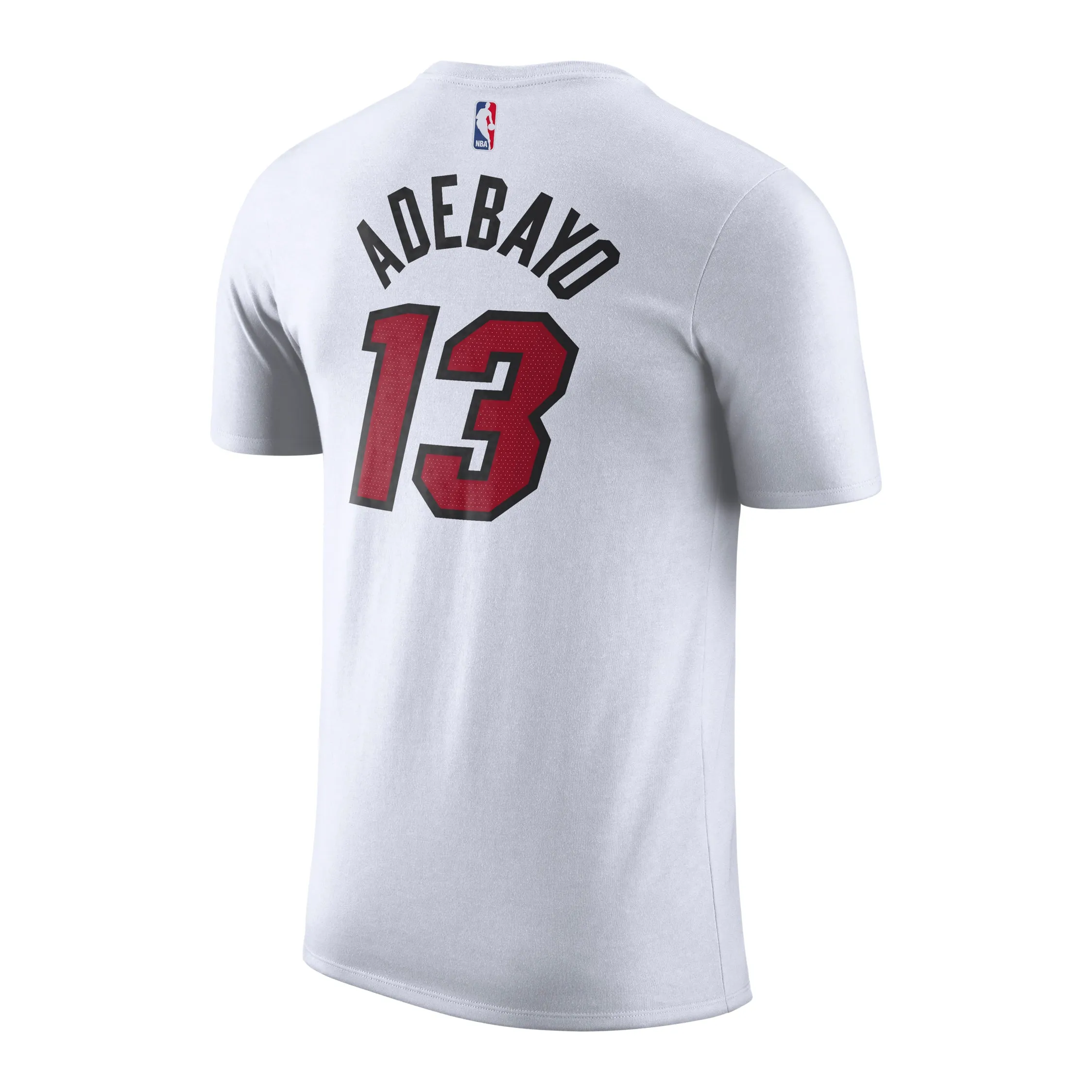 Bam Adebayo NIKE Miami HEAT Association White Name & Number Youth Tee