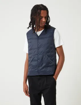 Barbour Collarless Baffle Gilet - Navy Blue