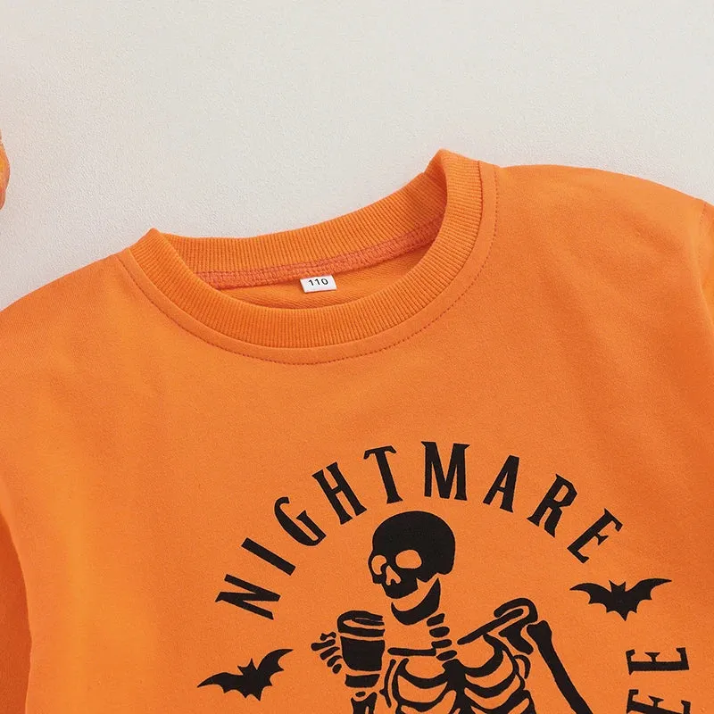 Big Kids (to 12Y) Halloween Sweatshirt - Nightmare Before Coffee