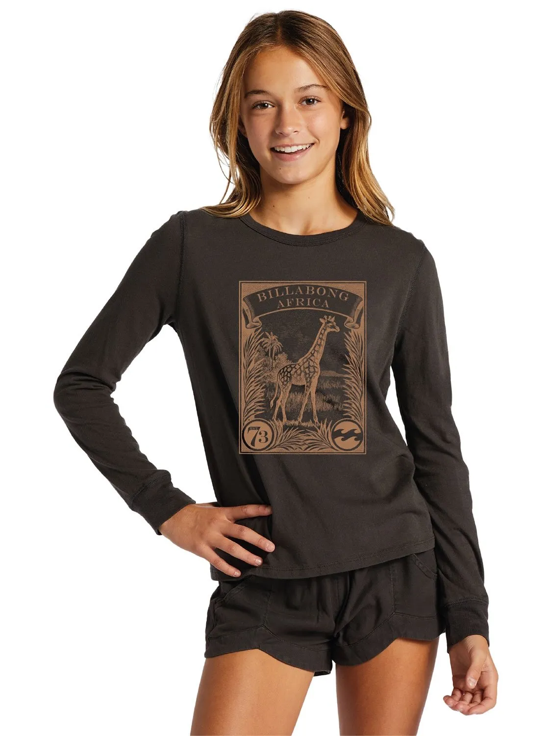 Billabong Girls Giraffe Africa T-Shirt