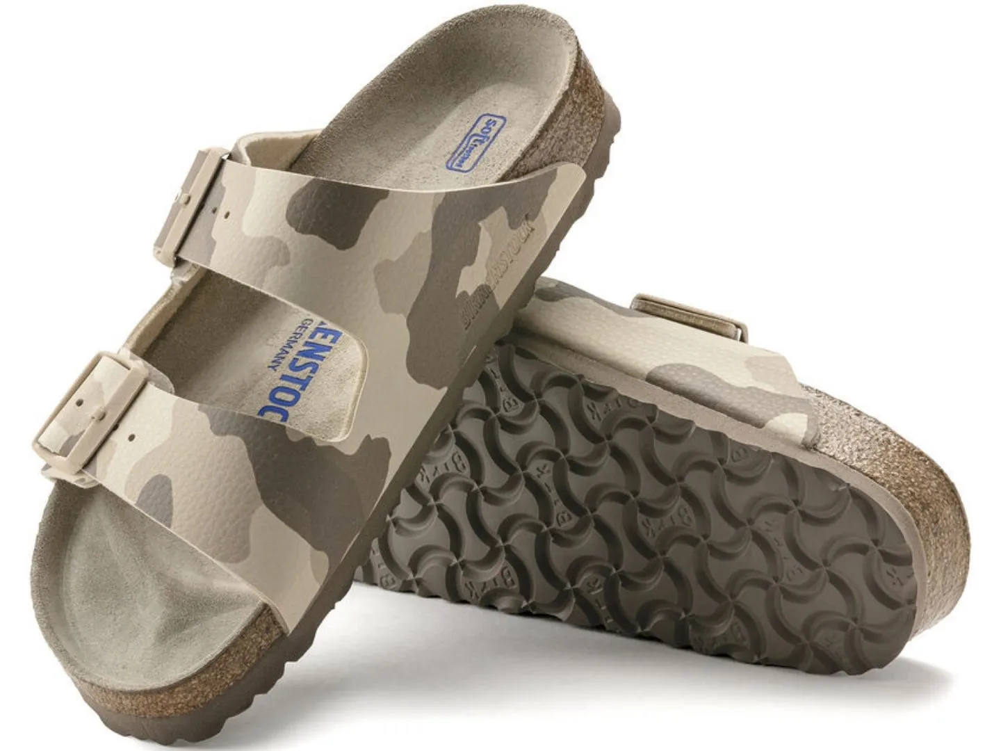 Birkenstock: Arizona SFB in Desert Soil Gray & Taupe