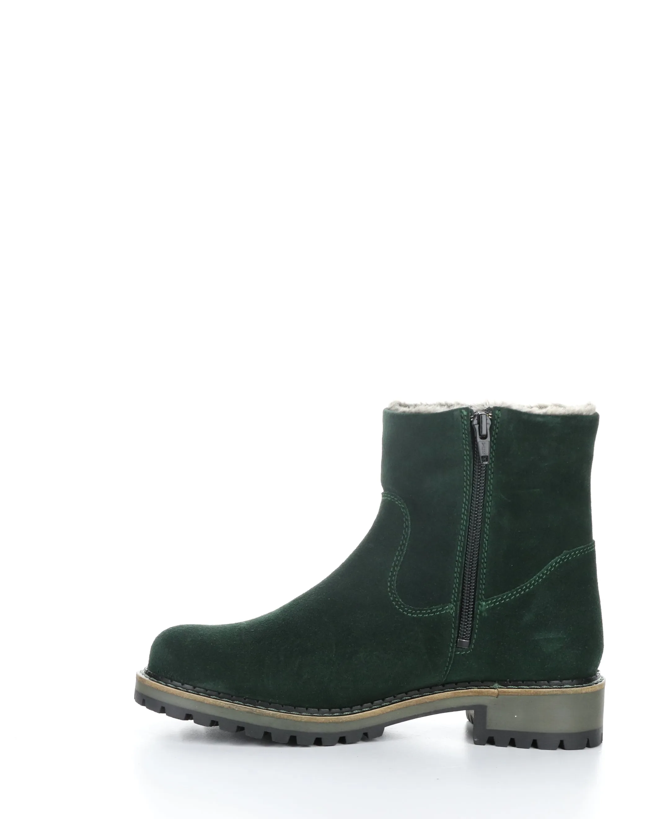 CALIB BOTTLE GREEN Round Toe Boots