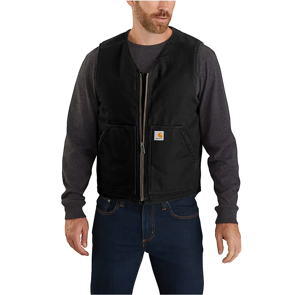 Carhartt Men's Relaxed Fit Washed Duck Sherpa-Lined Vest