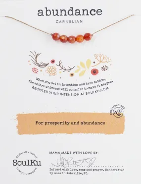 Carnelian Intention Necklace for Abundance