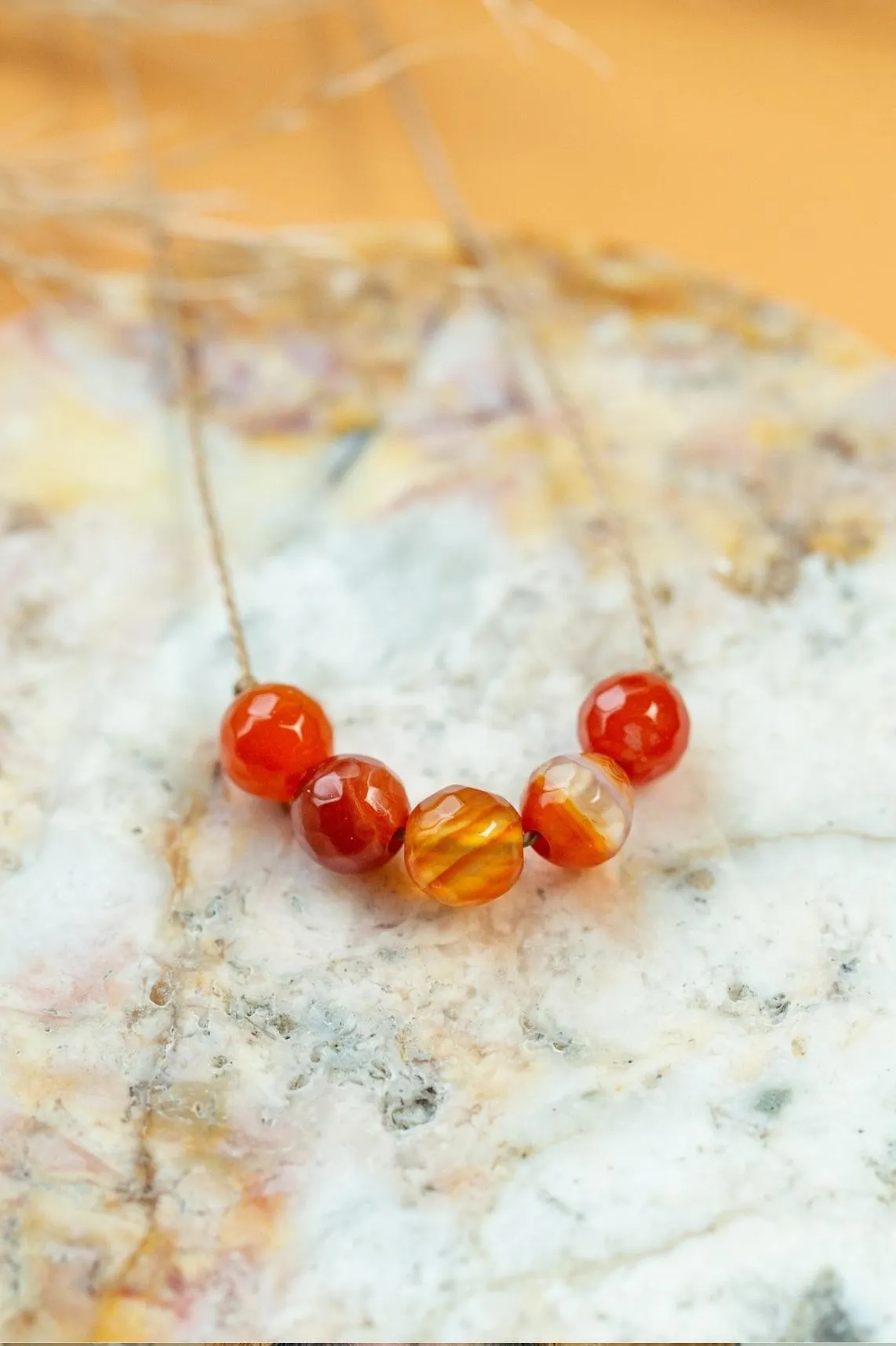 Carnelian Intention Necklace for Abundance