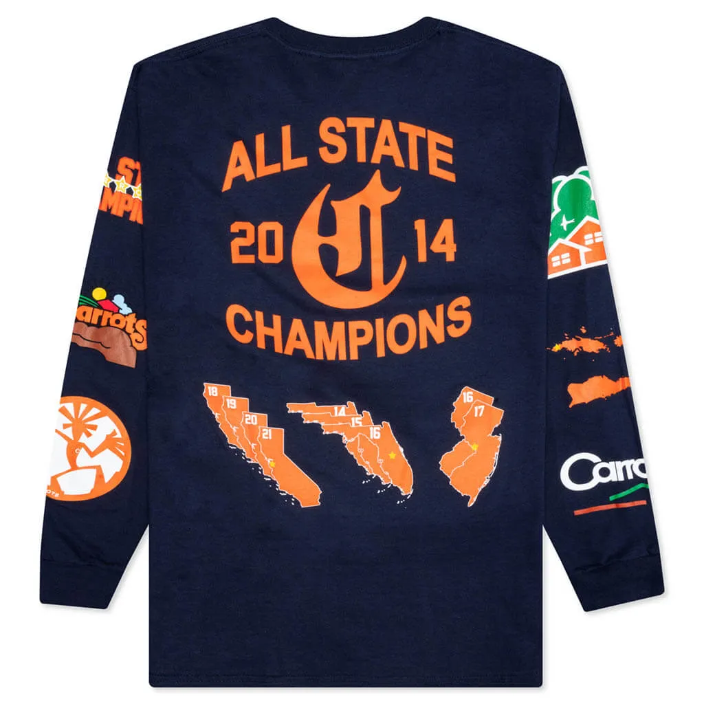 Carrots By Anwar Carrots Varsity Long Sleeve - Navy