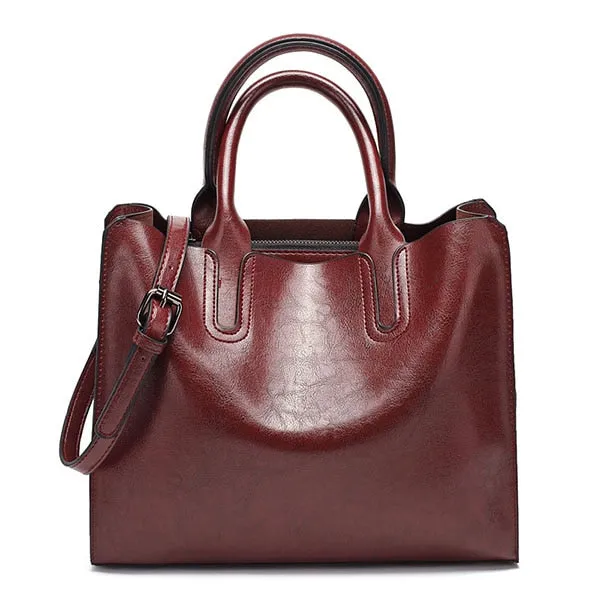 Casual PU Leather Tote Bag, Shoulder Bag and Handbag