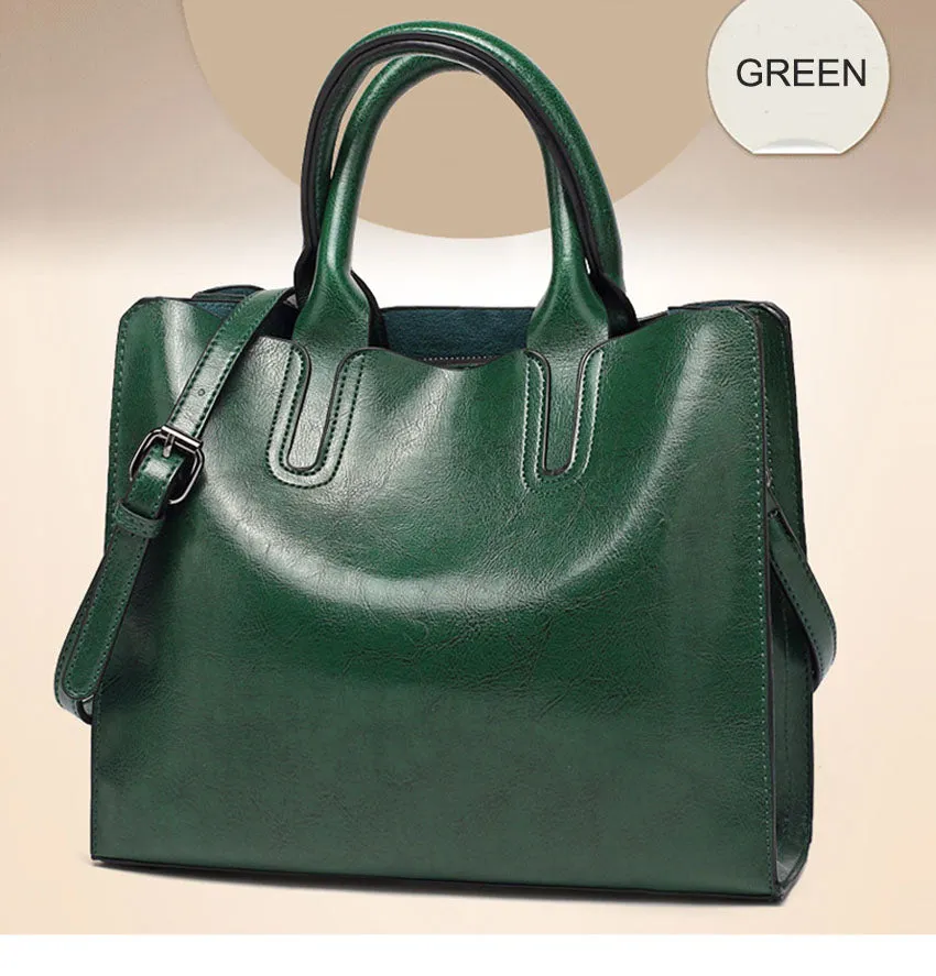 Casual PU Leather Tote Bag, Shoulder Bag and Handbag