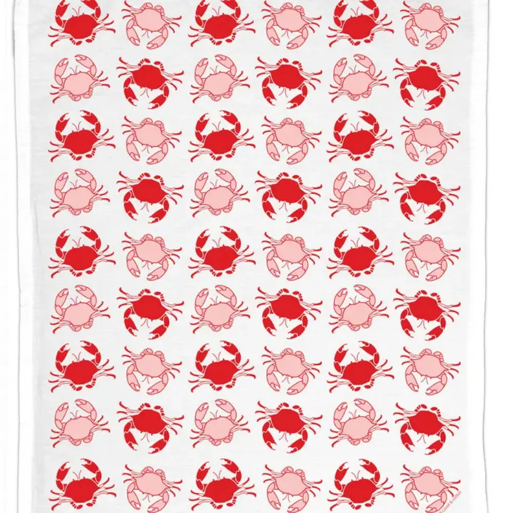 Coast & Cotton Red Crabs Organic Cotton Hand Towel