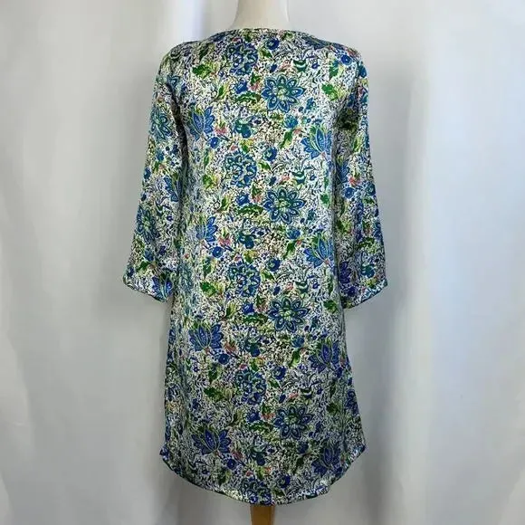 Compania Fantastica NWT Floral Print w/ ruffle neck Dress