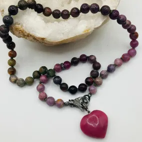 Compassion Rhodonite Heart Necklace