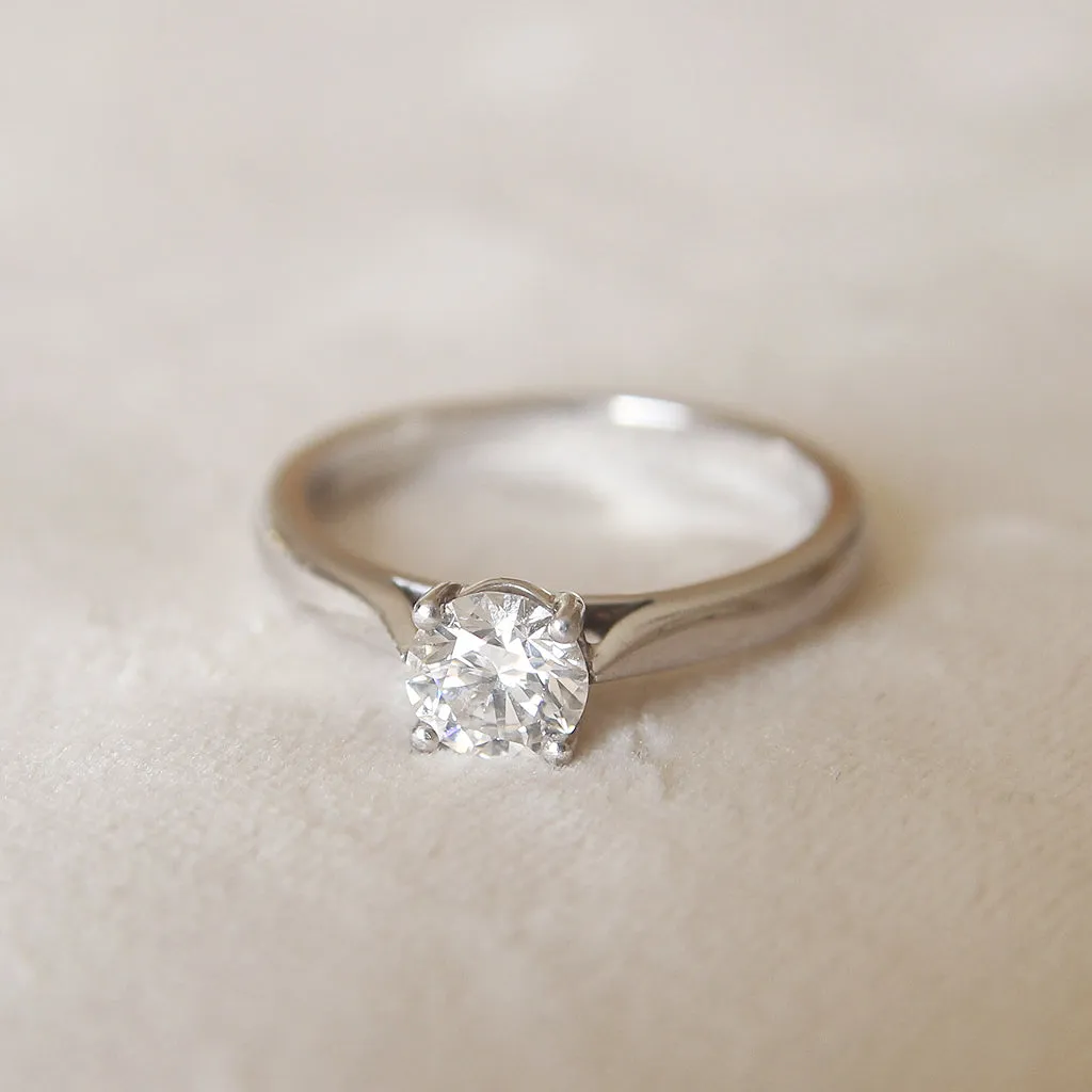 Contemporary 0.70 Carat Brilliant Cut Diamond Solitaire