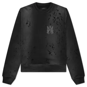 Core Logo Shotgun Crewneck - Faded Black