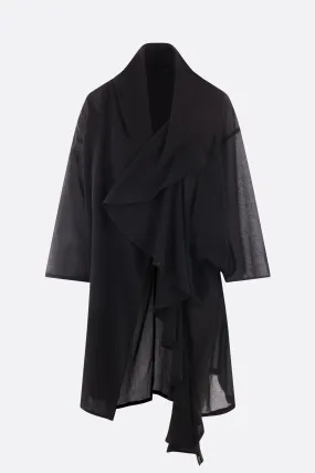 cotton asymmetric overcoat