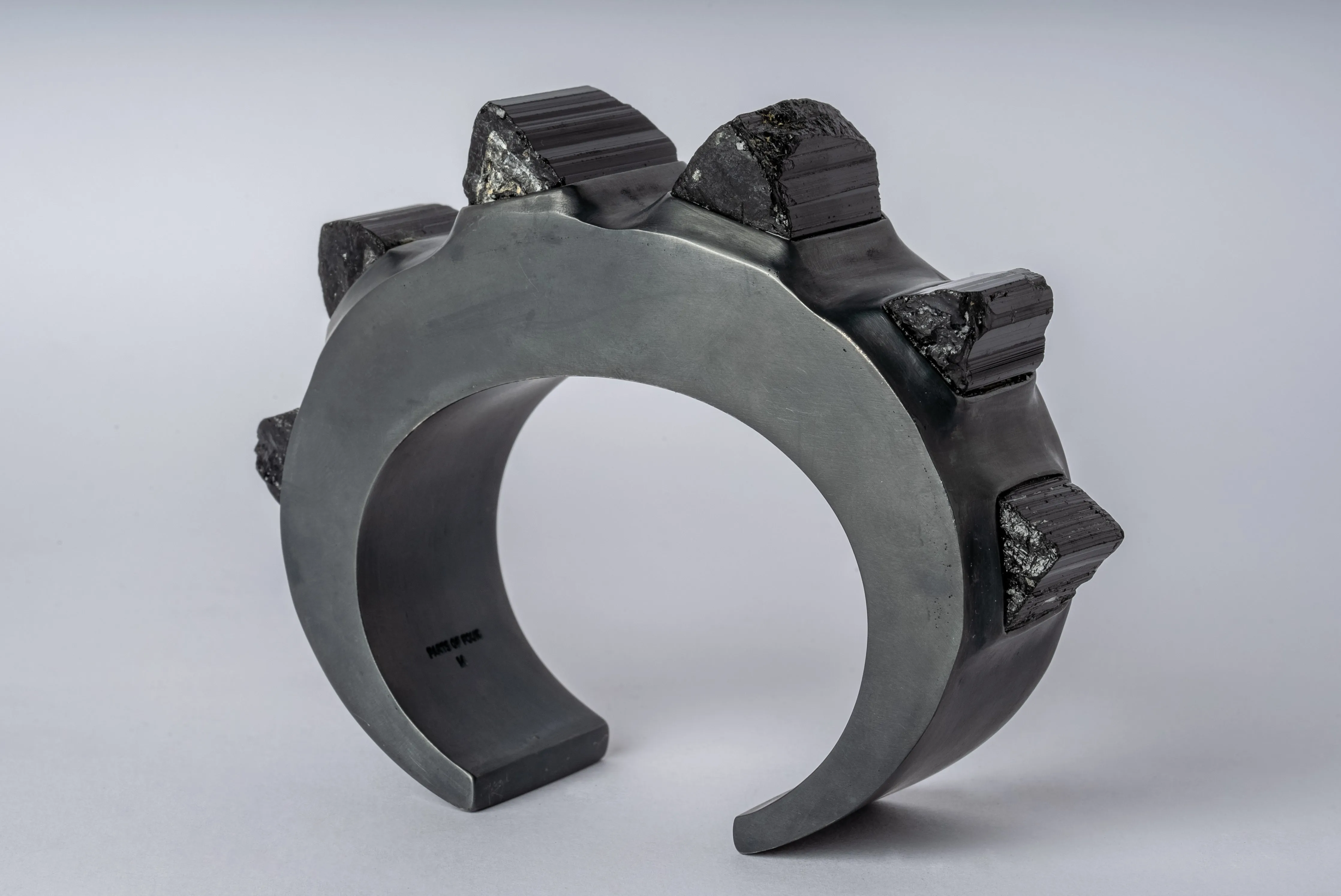 Crescent Bracelet (Terrestrial Surfaced, Schorl, 30mm, KAS KA SCHR)