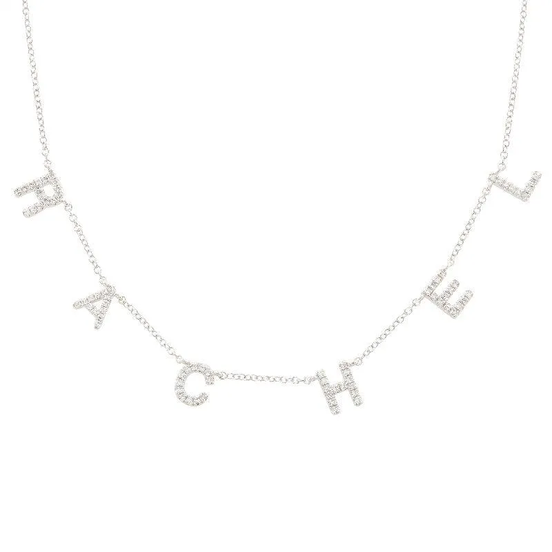 Custom Diamond Initials Necklace