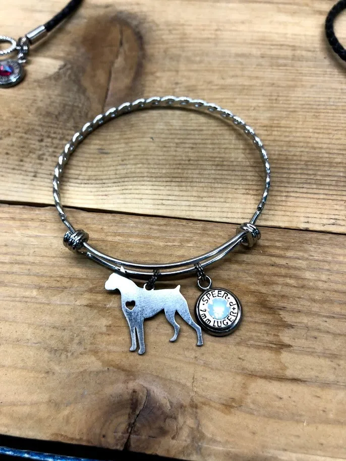 Custom Dog Breed Braided Bangle