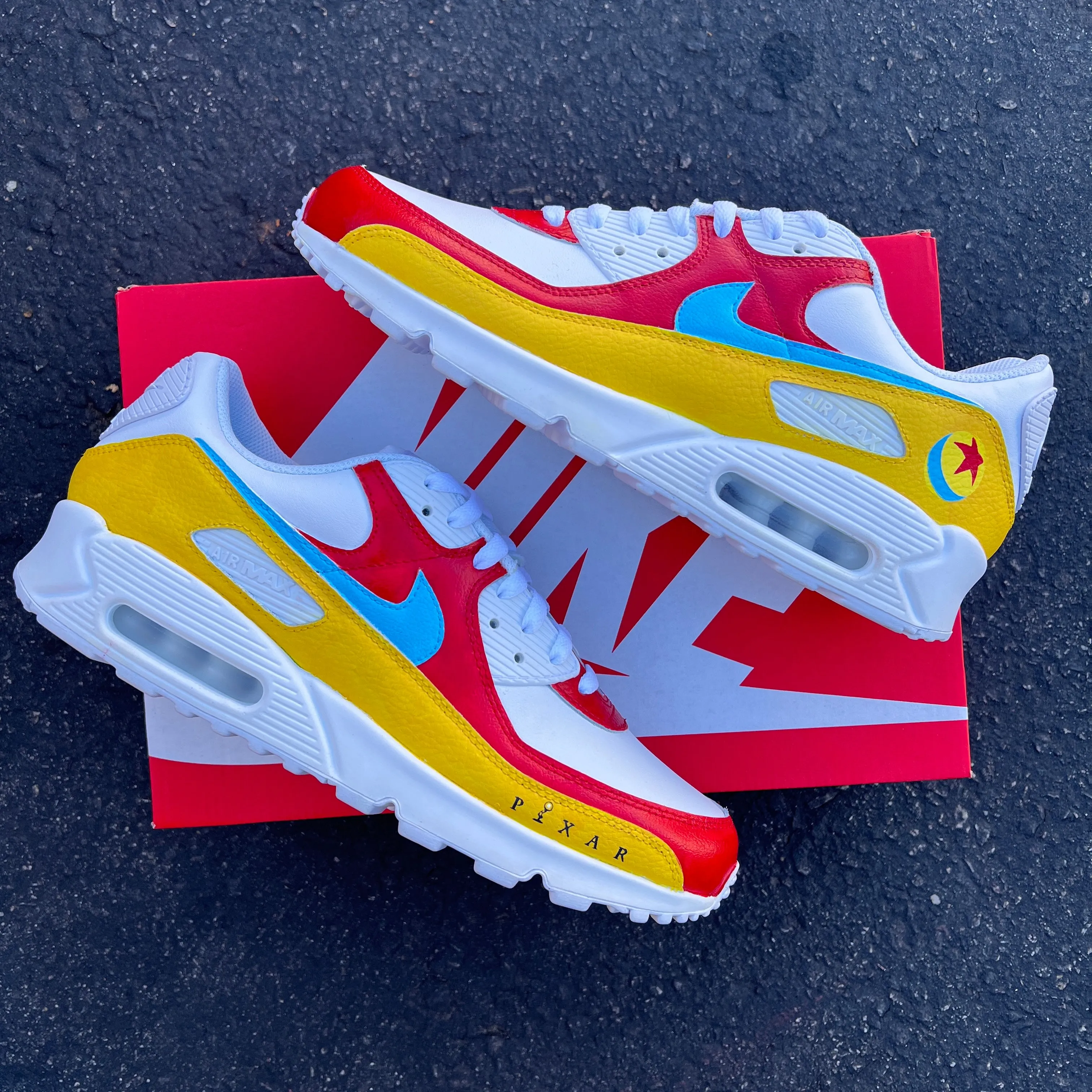 Custom Painted Pixar Nike Air Max 90 Sneakers